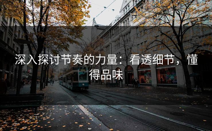 深入探讨节奏的力量：看透细节，懂得品味