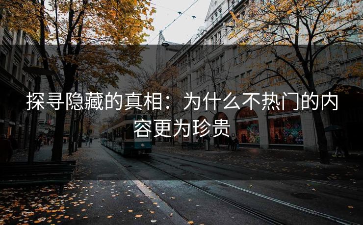 探寻隐藏的真相：为什么不热门的内容更为珍贵